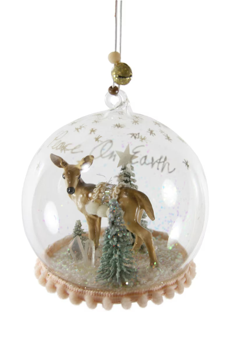 Winter Deer Globe Ornament