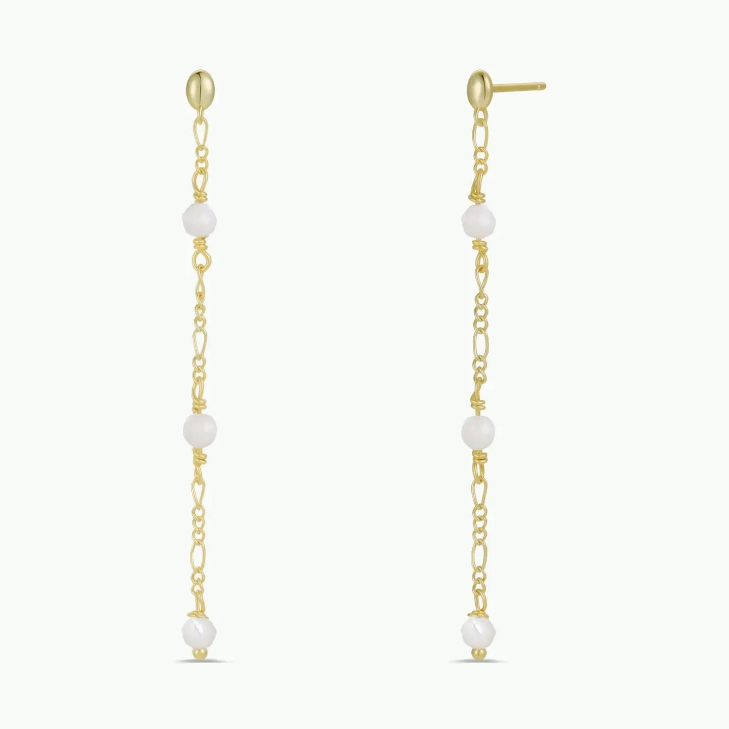 Gemstone Chain Drop - Mother of Pearl