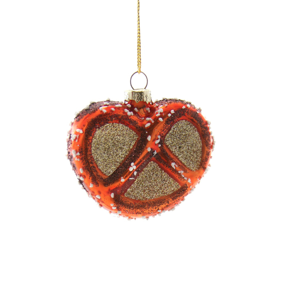 Glittery Preztel Ornament