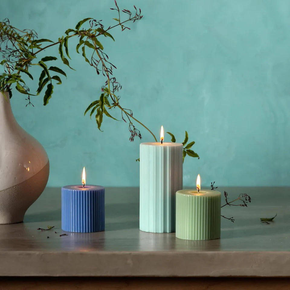 Fresh Sea Salt Fragranced Pillar Candle