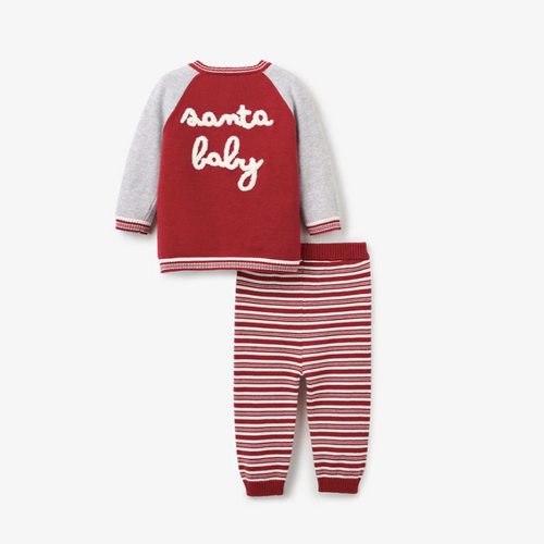 2 Piece Baby and toddler Clothing Red and white Christmas Outfit