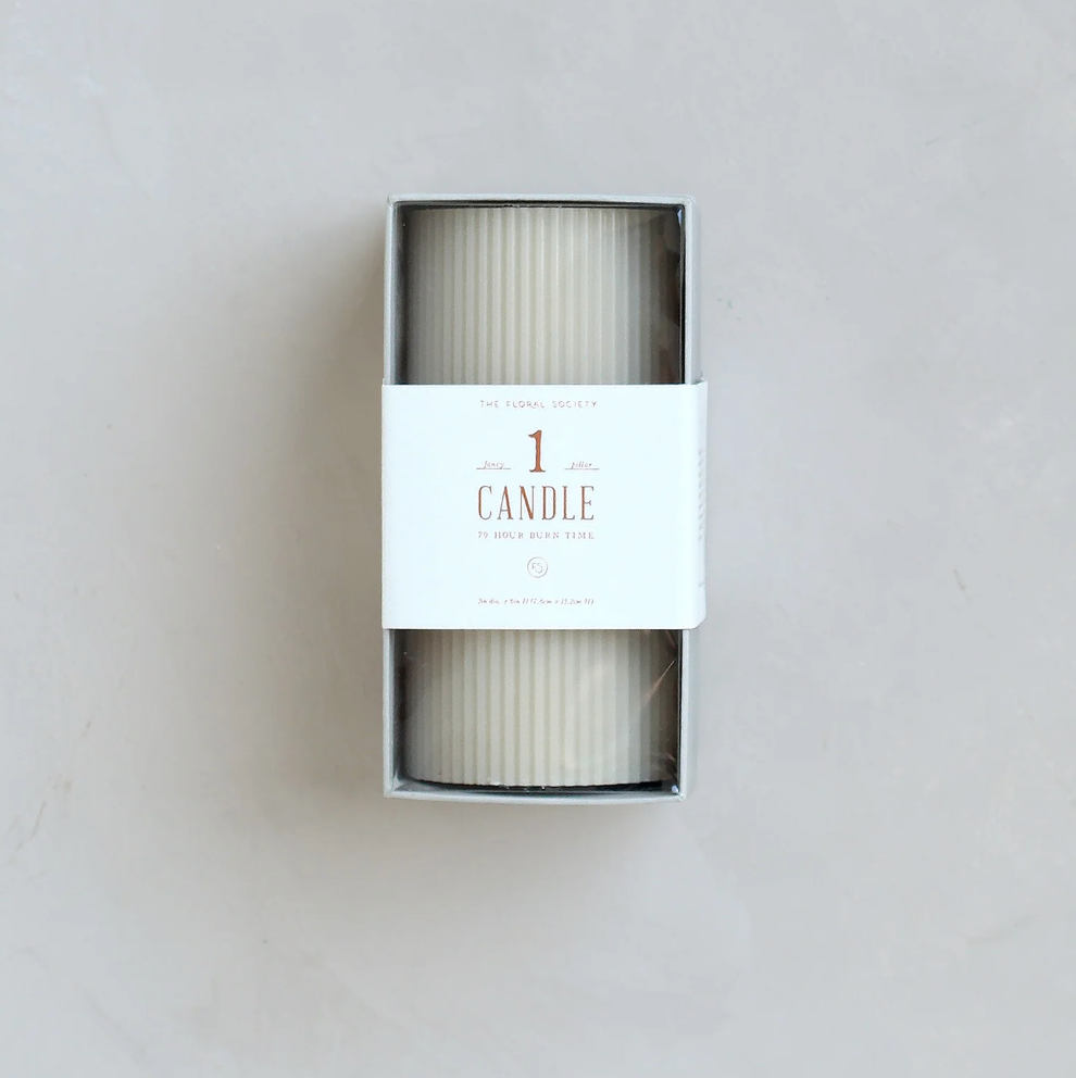 Fancy Ribbed Pillar Candles