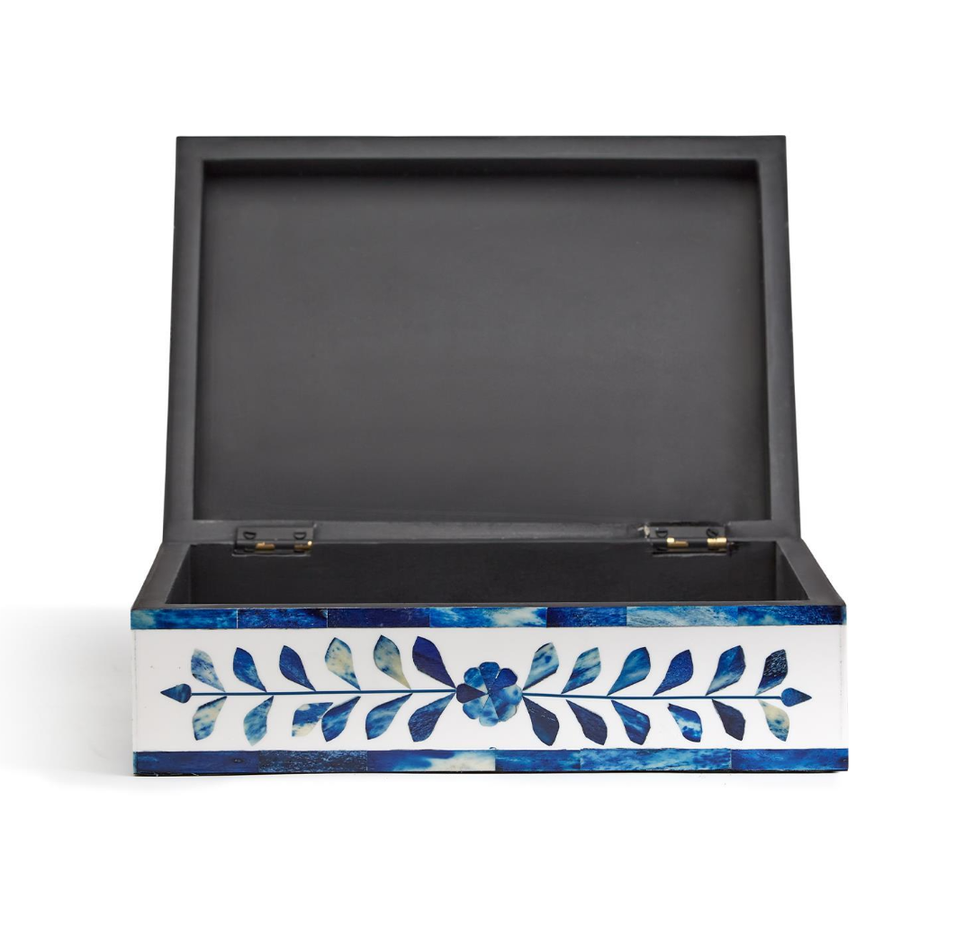 Jaipur Palace Blue & White Tear Hinged Cover Box