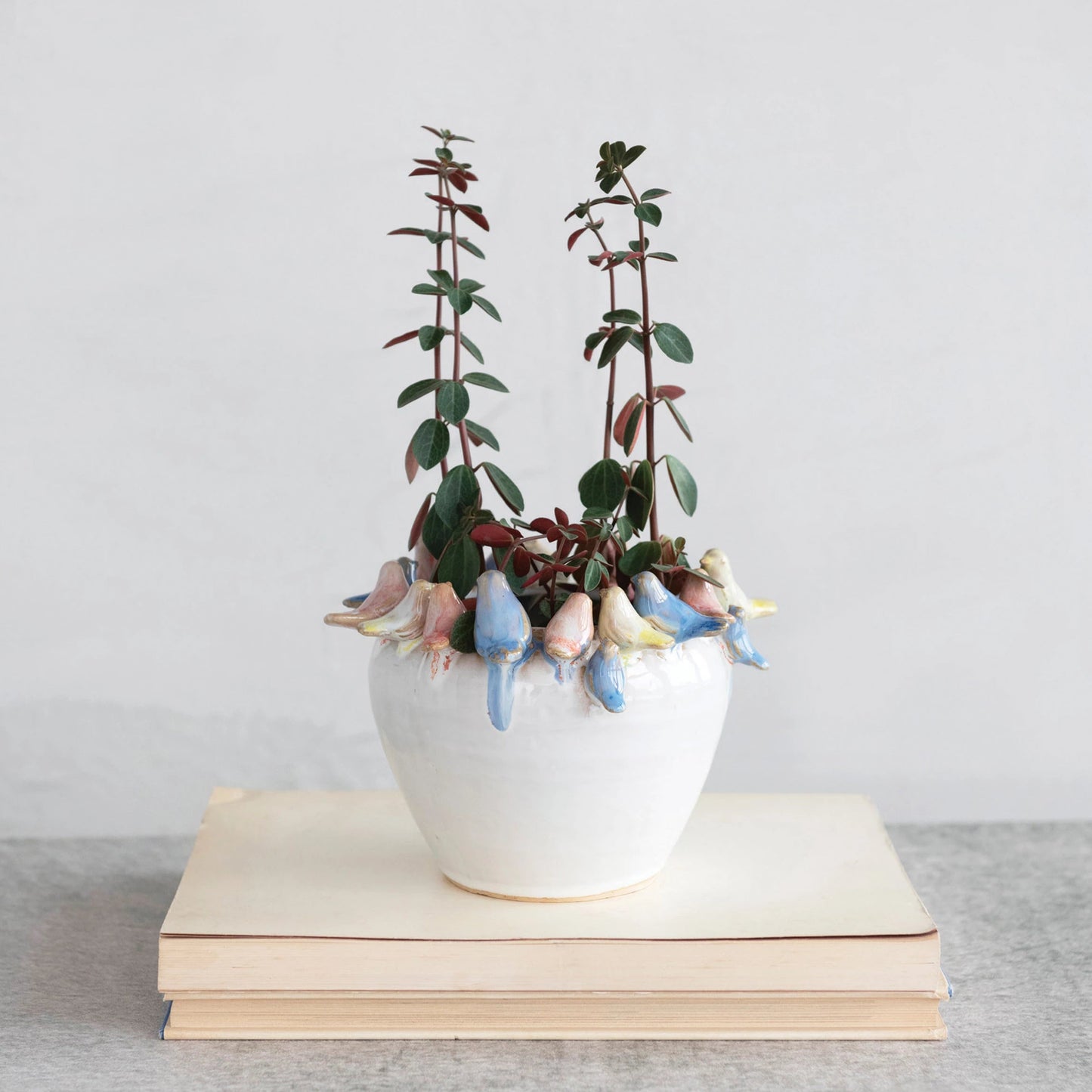Birdie Stoneware Planter
