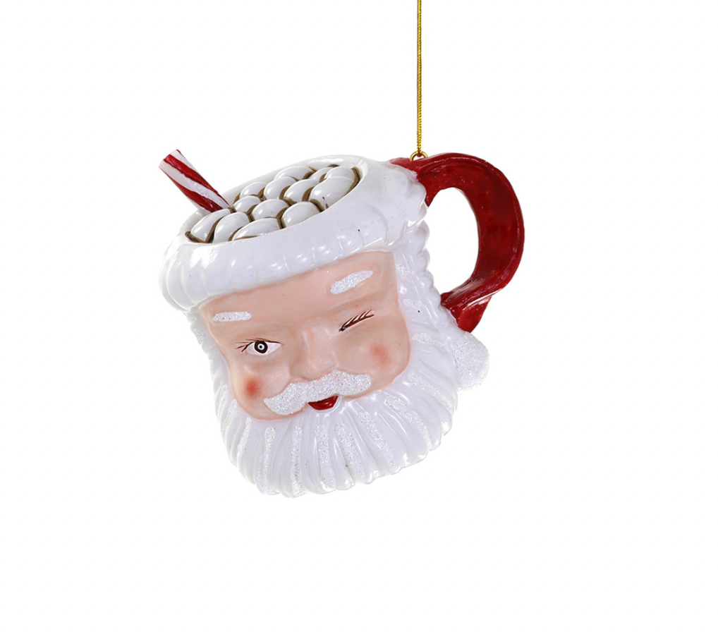 Vintage Santa Mug Ornament