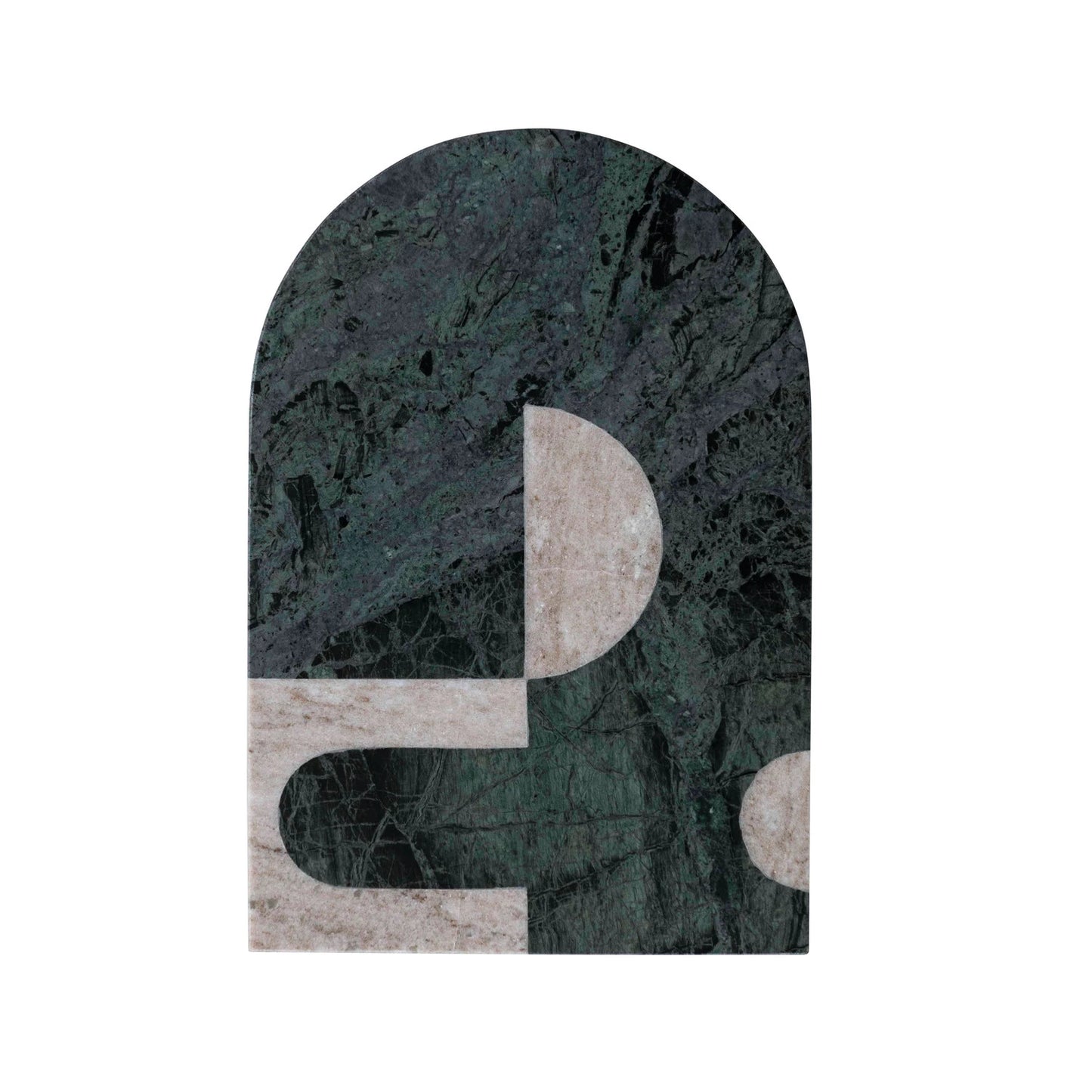 Arched Green Marble Abstract Cheese Board