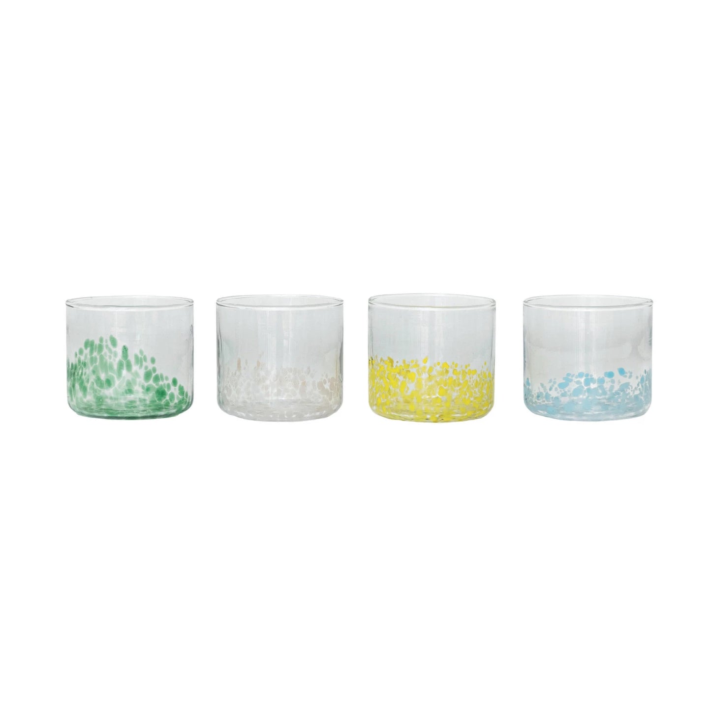 Hand-Blown Confetti Drinking Glass