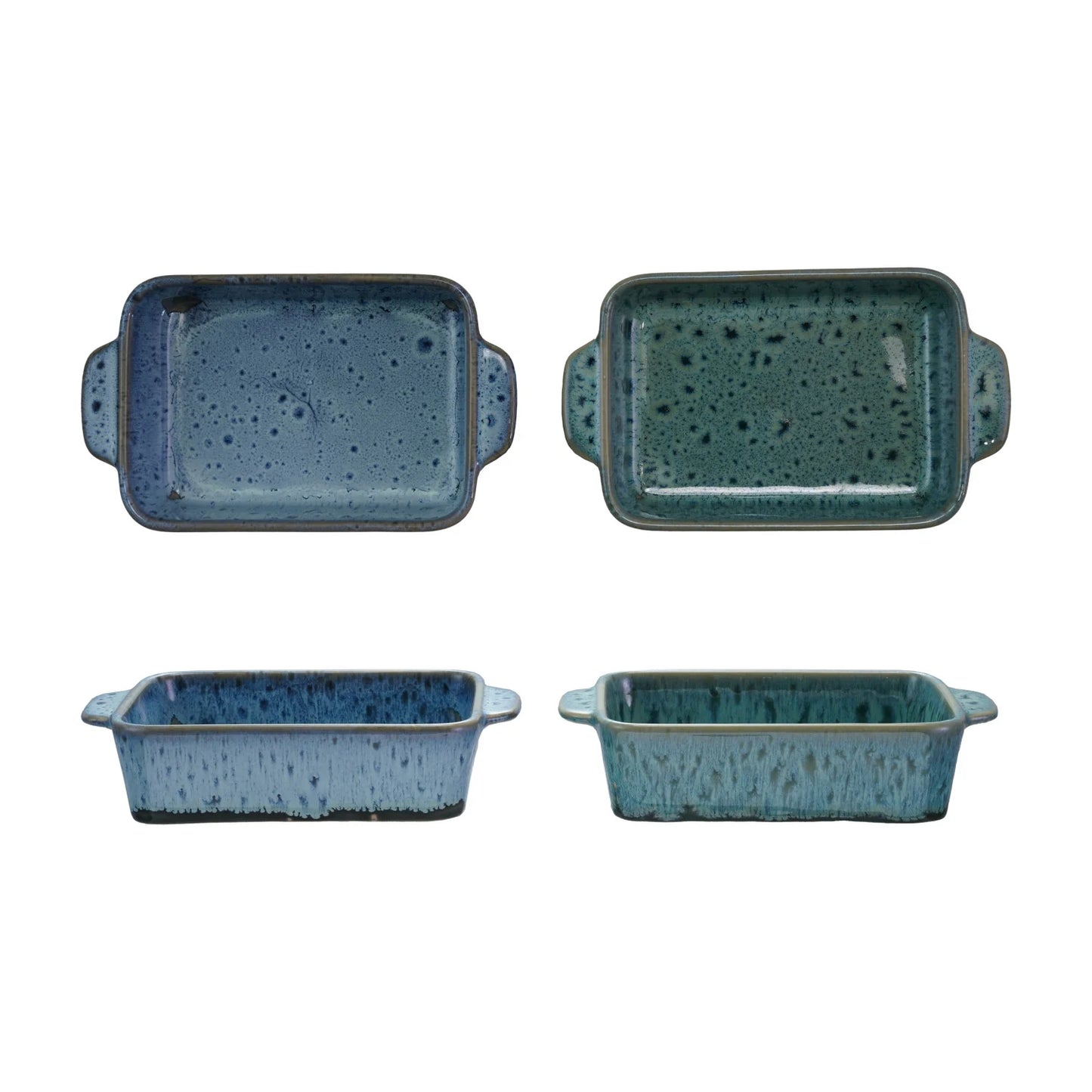Ocean Glazed Mini Stoneware Baker