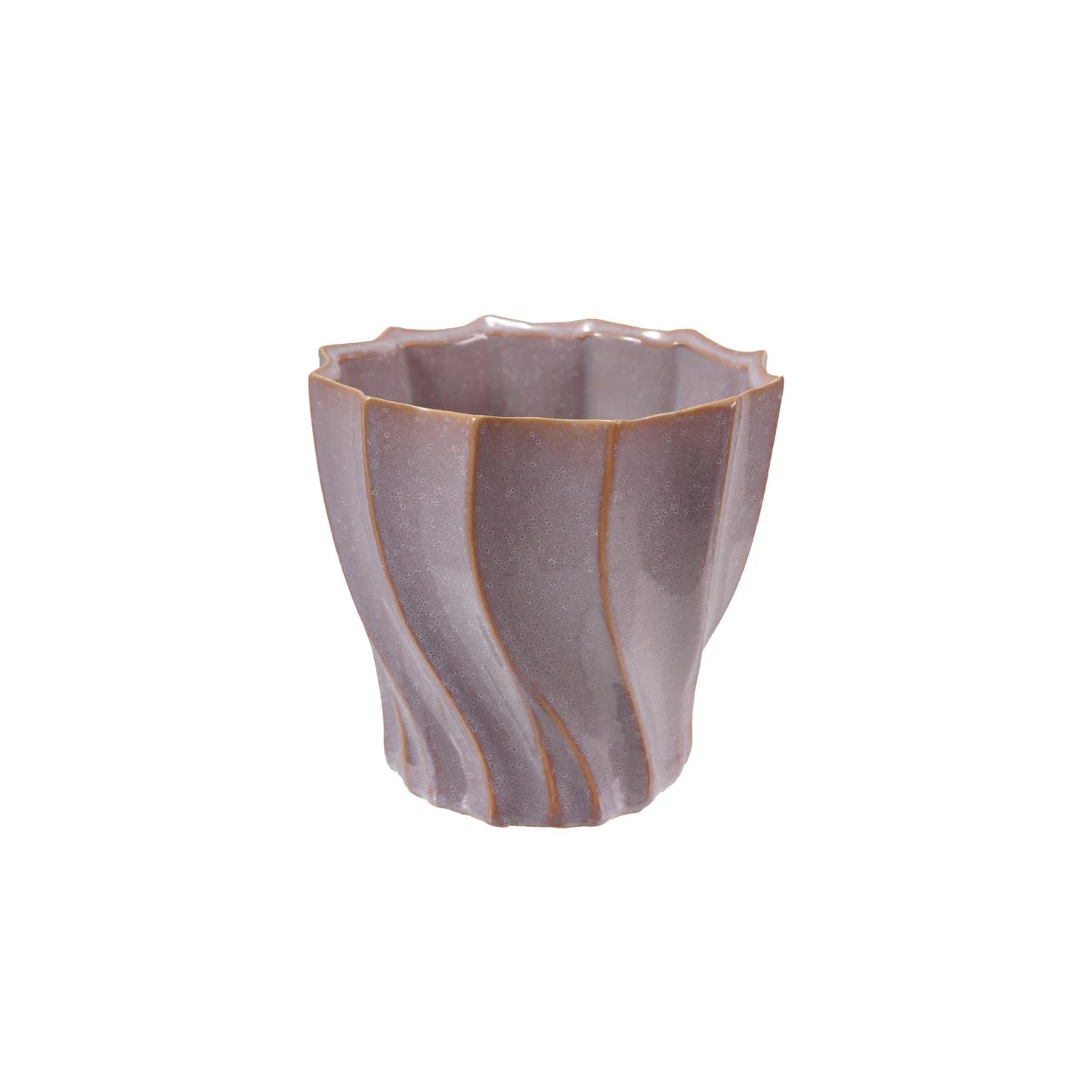 Swirled Purple Glazed Pot