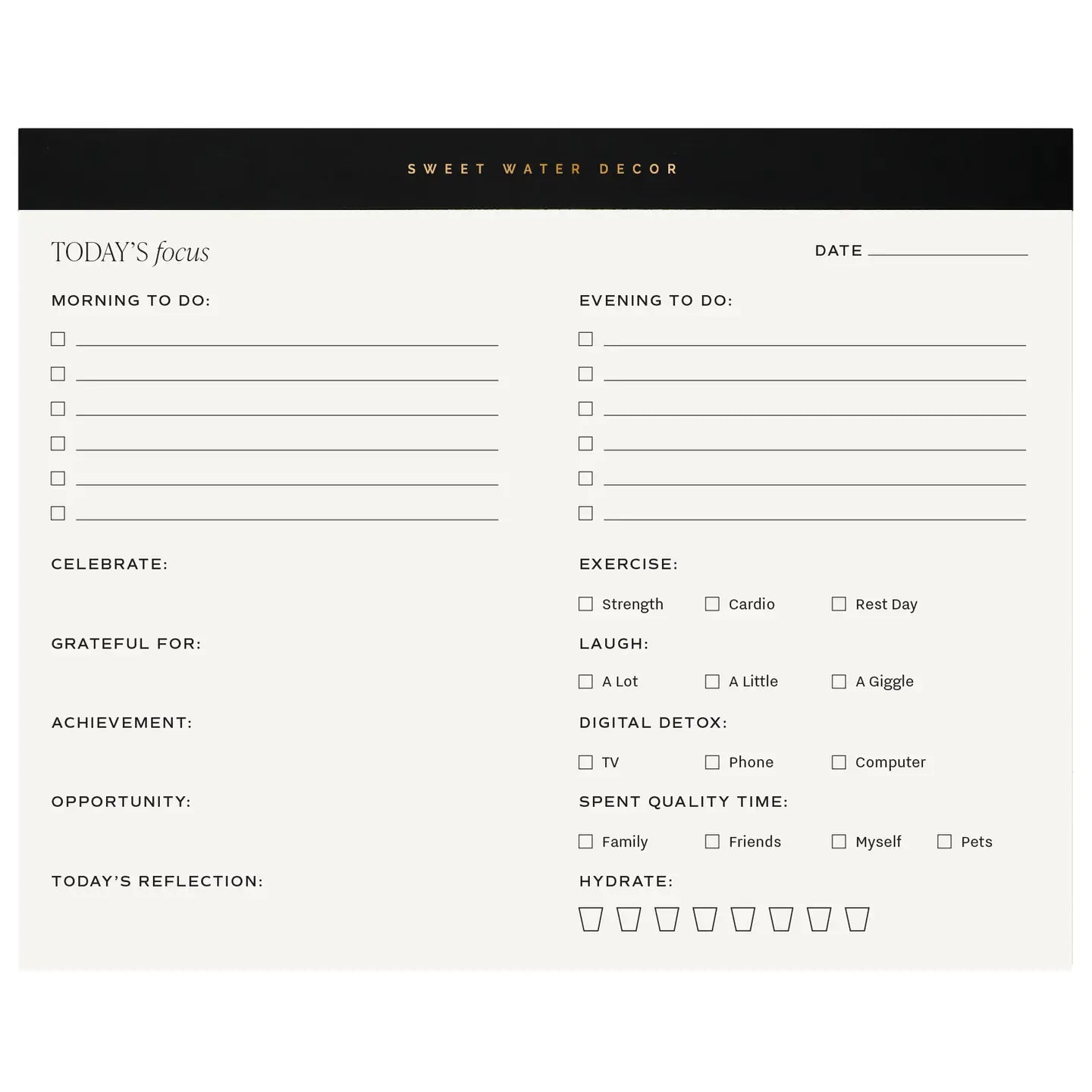 Self Care Notepad
