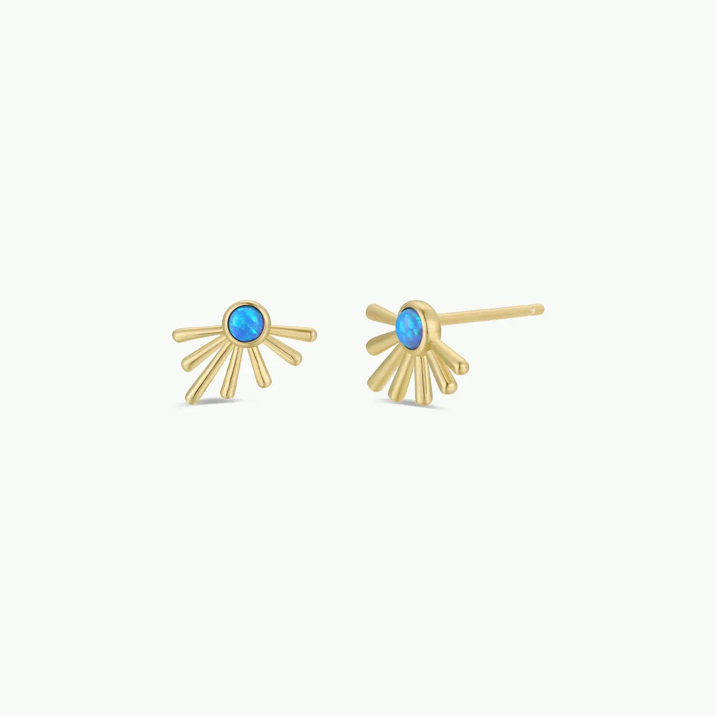 Sun Ray - Fire Opal Gold Earrings