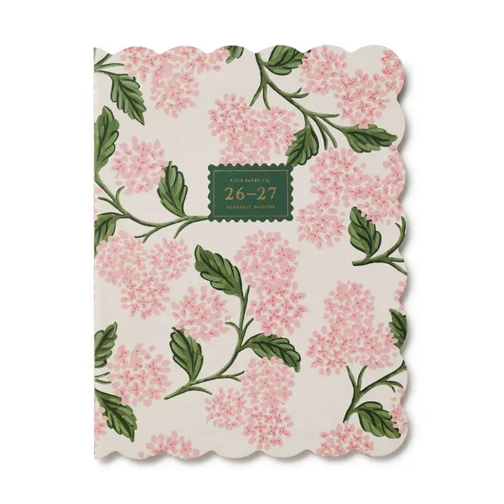 2027 Pink Hydrangea 12-Month Notebook