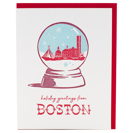 Boston Snow Globe Holiday Card