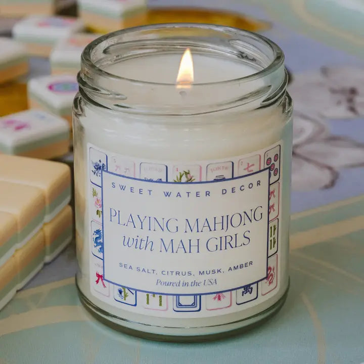 Playing Mahjong with Mah Girls Soy Candle