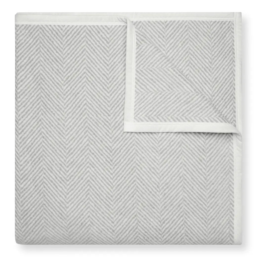 ChappyWrap Harborview Herringbone Light Grey Blanket