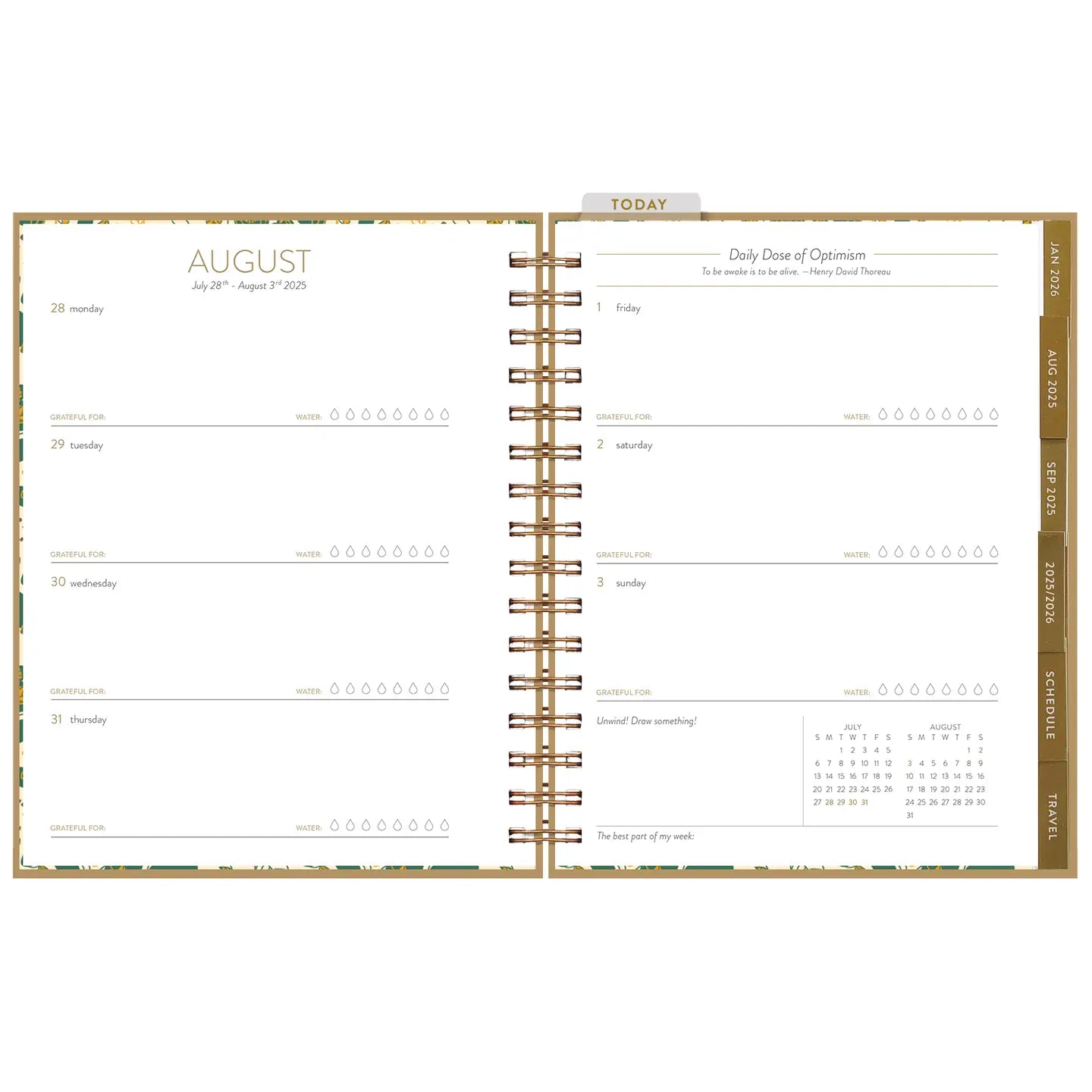 2025-2026 Vintage Vibes 17 Month Planner