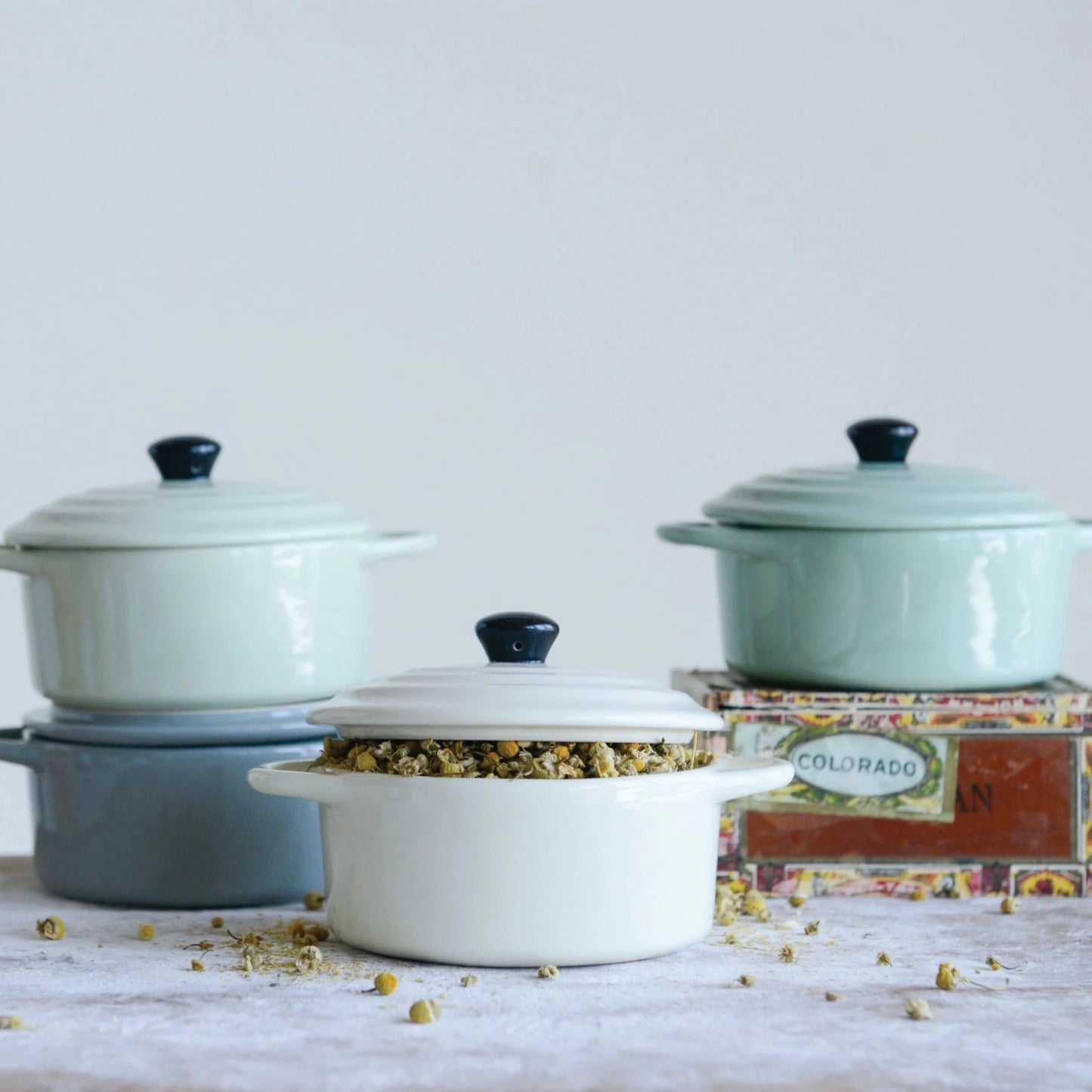 Stoneware Mini Baker in Cool Tones