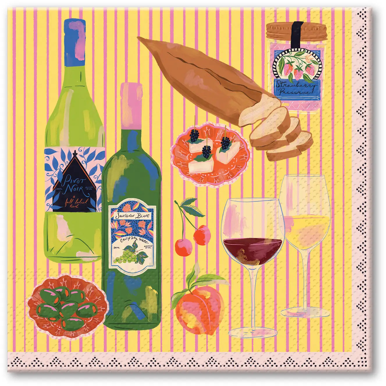 Sip & Savor Wine Beverage Napkins