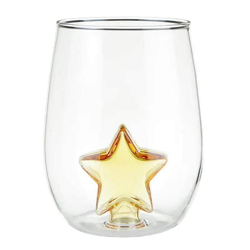 Stemless Wine Glass with Figurine