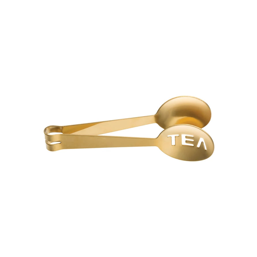 Stainless Steel Gold "Tea" Tongs