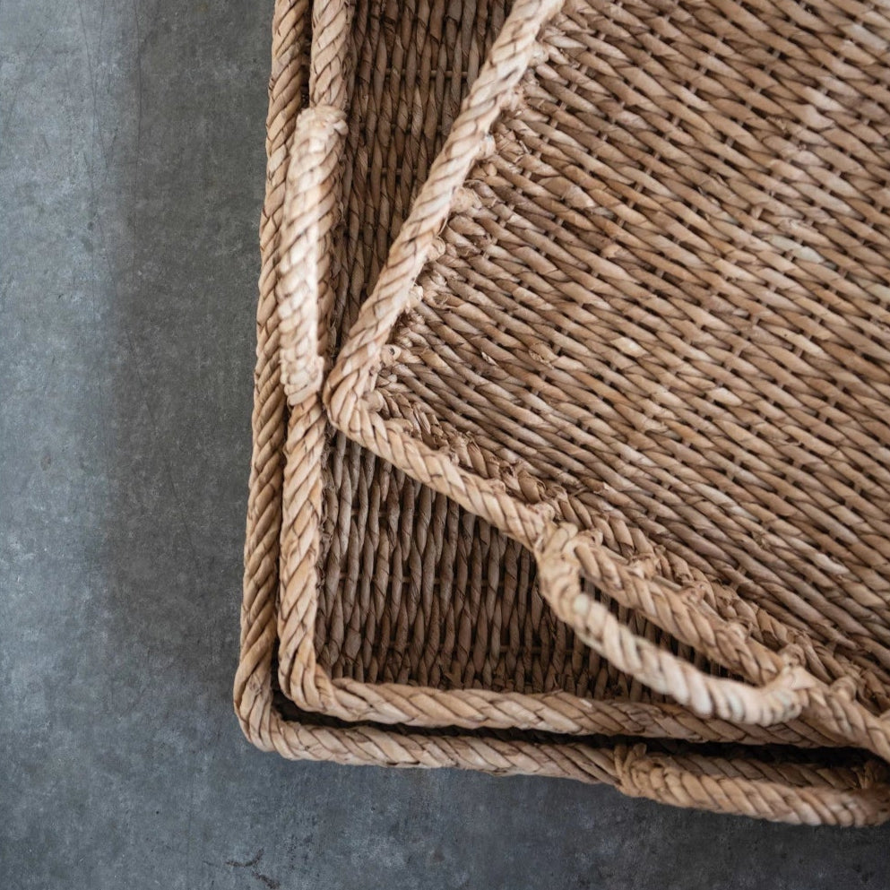Hand-Woven Rattan Trays