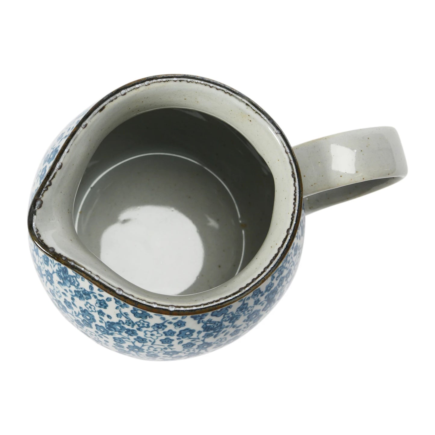 Hand Painted Blue Floral Pitcher