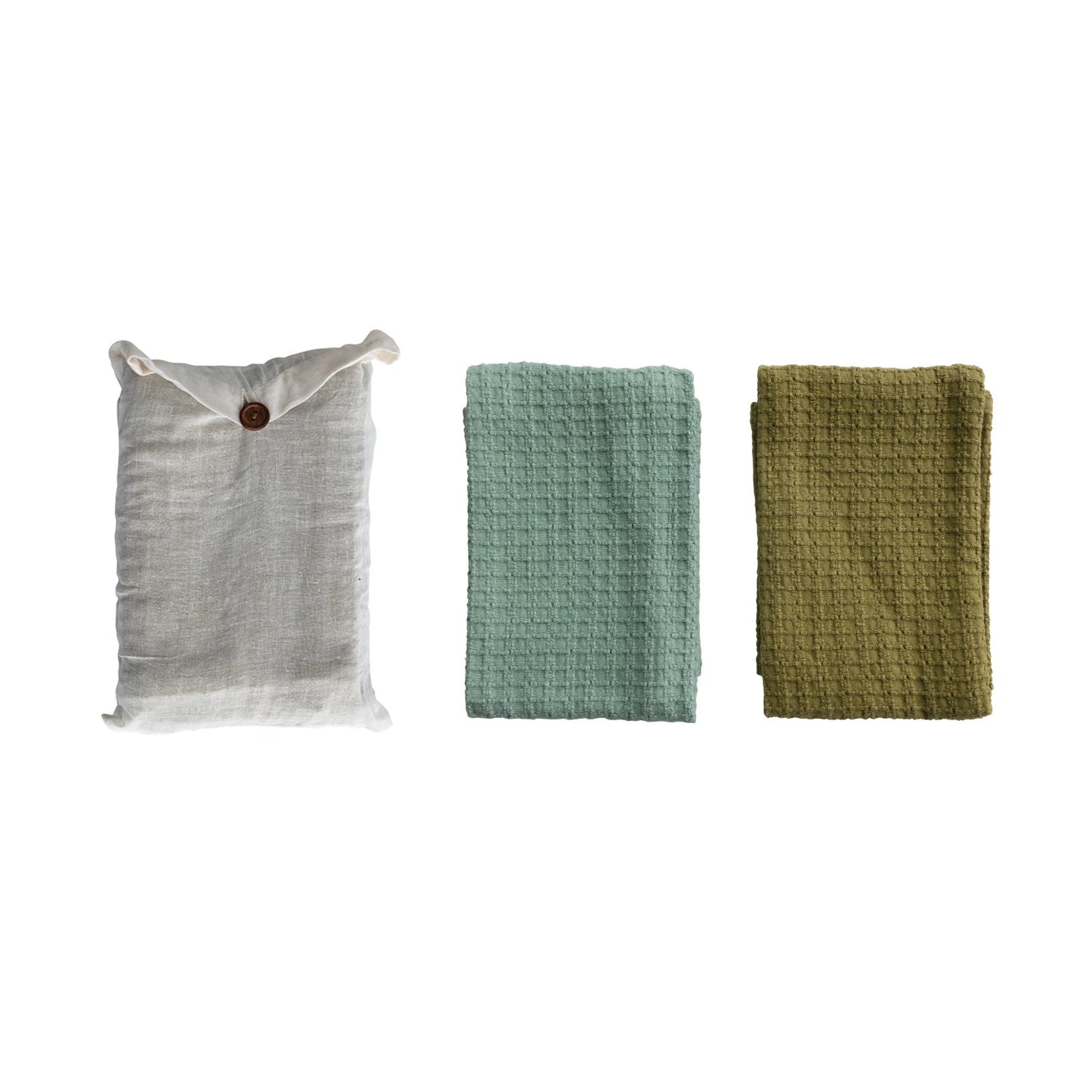 Cotton Waffle Tea Towel Set