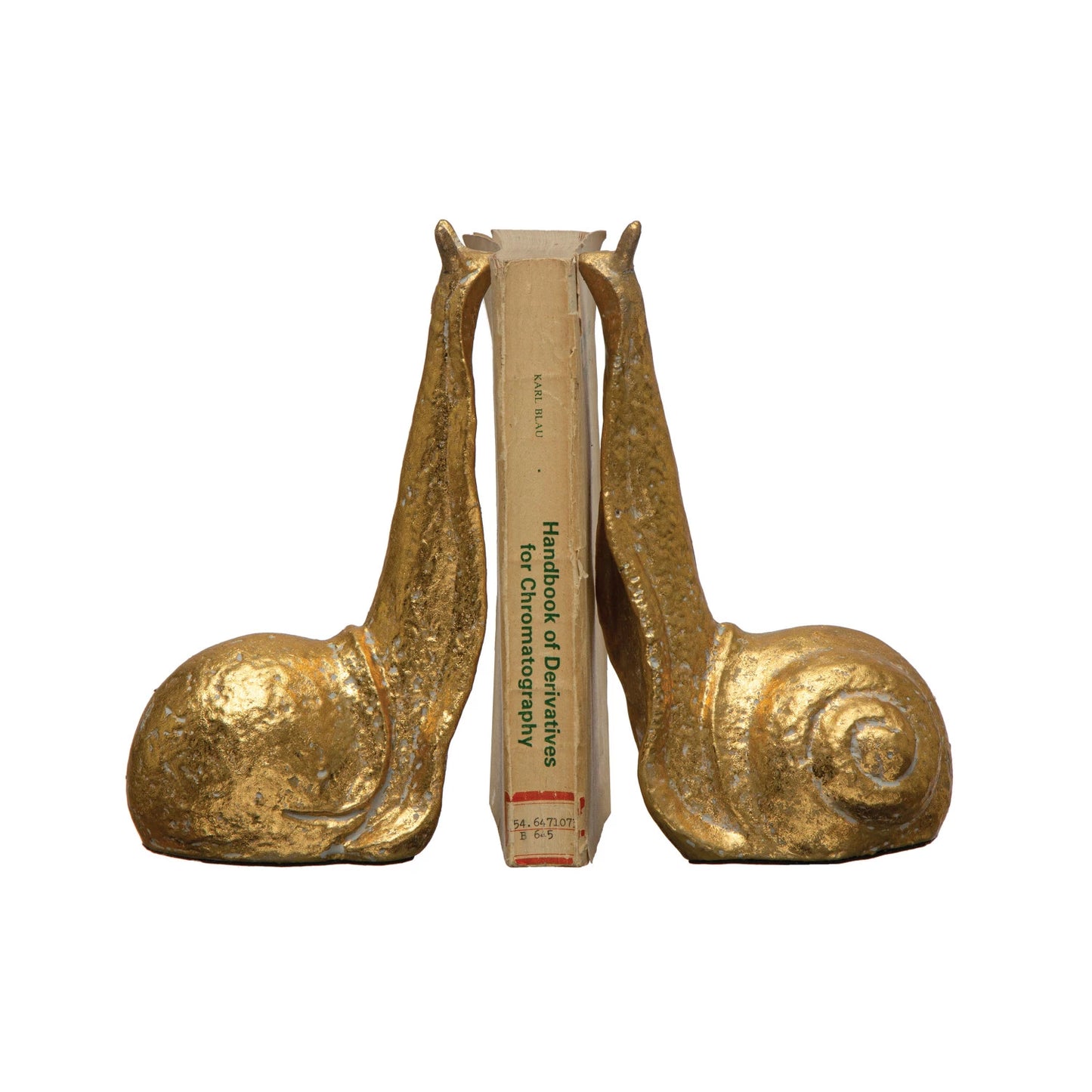 Golden Snails Cast Iron Bookend Set