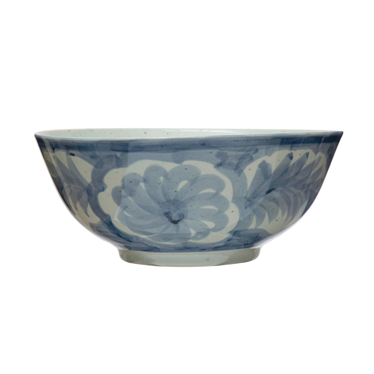 Dapper Floral Hand-Painted Serving Bowl