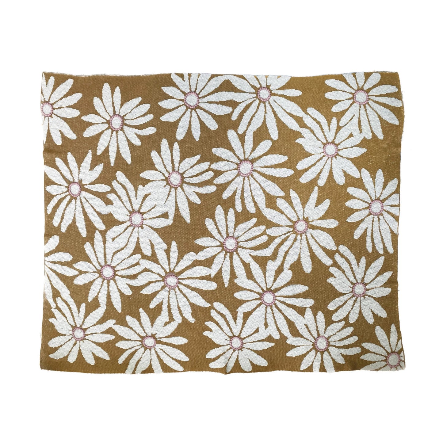Mustard Yellow & Pink Flowers Blanket