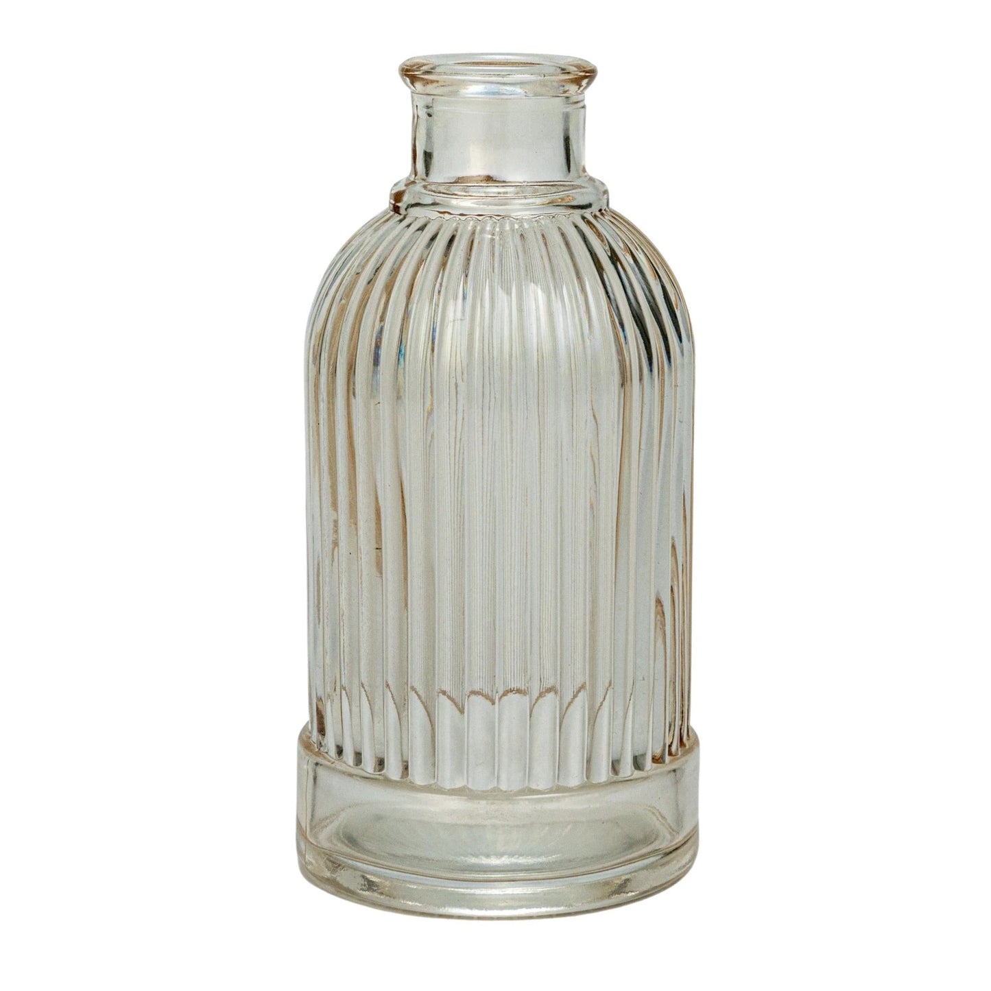 Garden Embossed Tealight Votives & Vase with Wood Tray