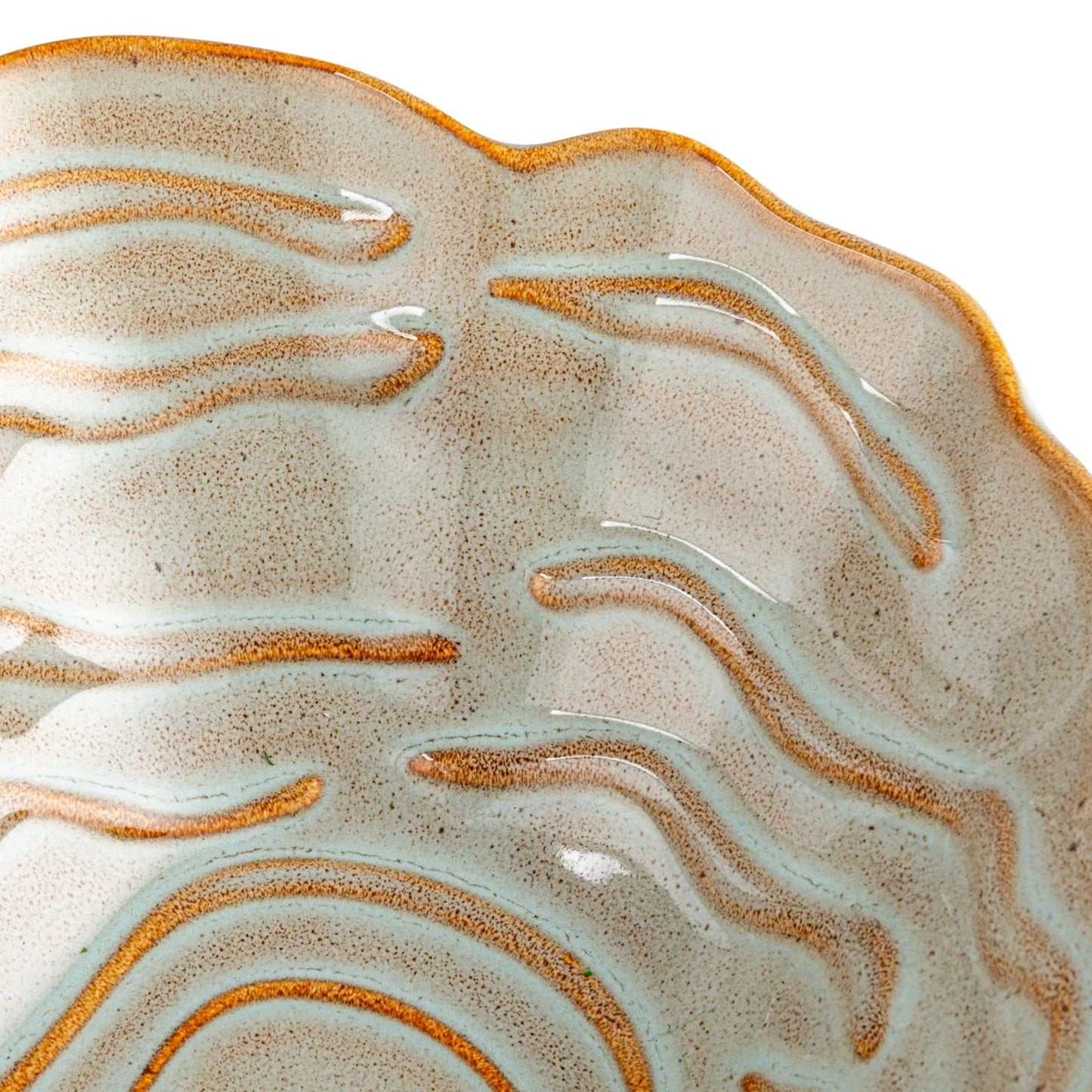 Stoneware Oyster Shell Shaped Bowl