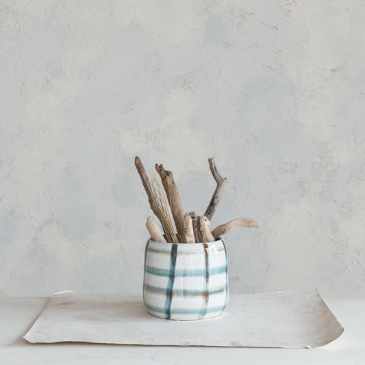 Painterly Stoneware Planter