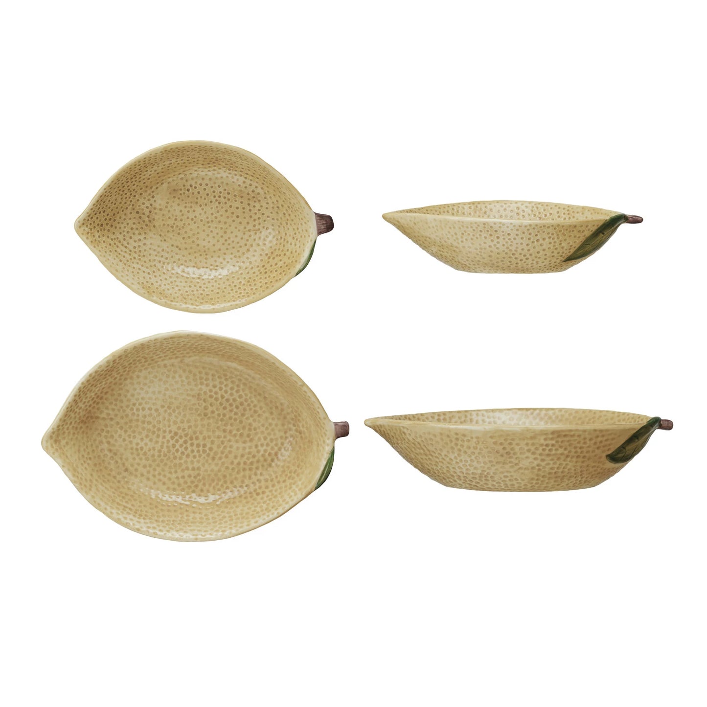 Hand-Painted Lemon Shaped Bowl Set