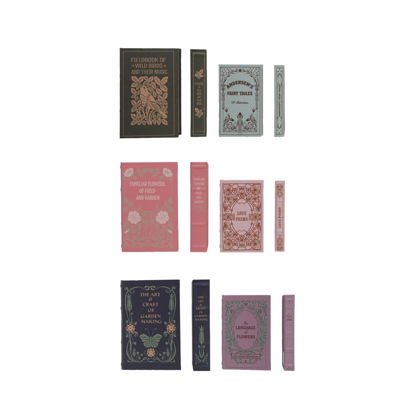 Secret Garden Canvas Book Boxes