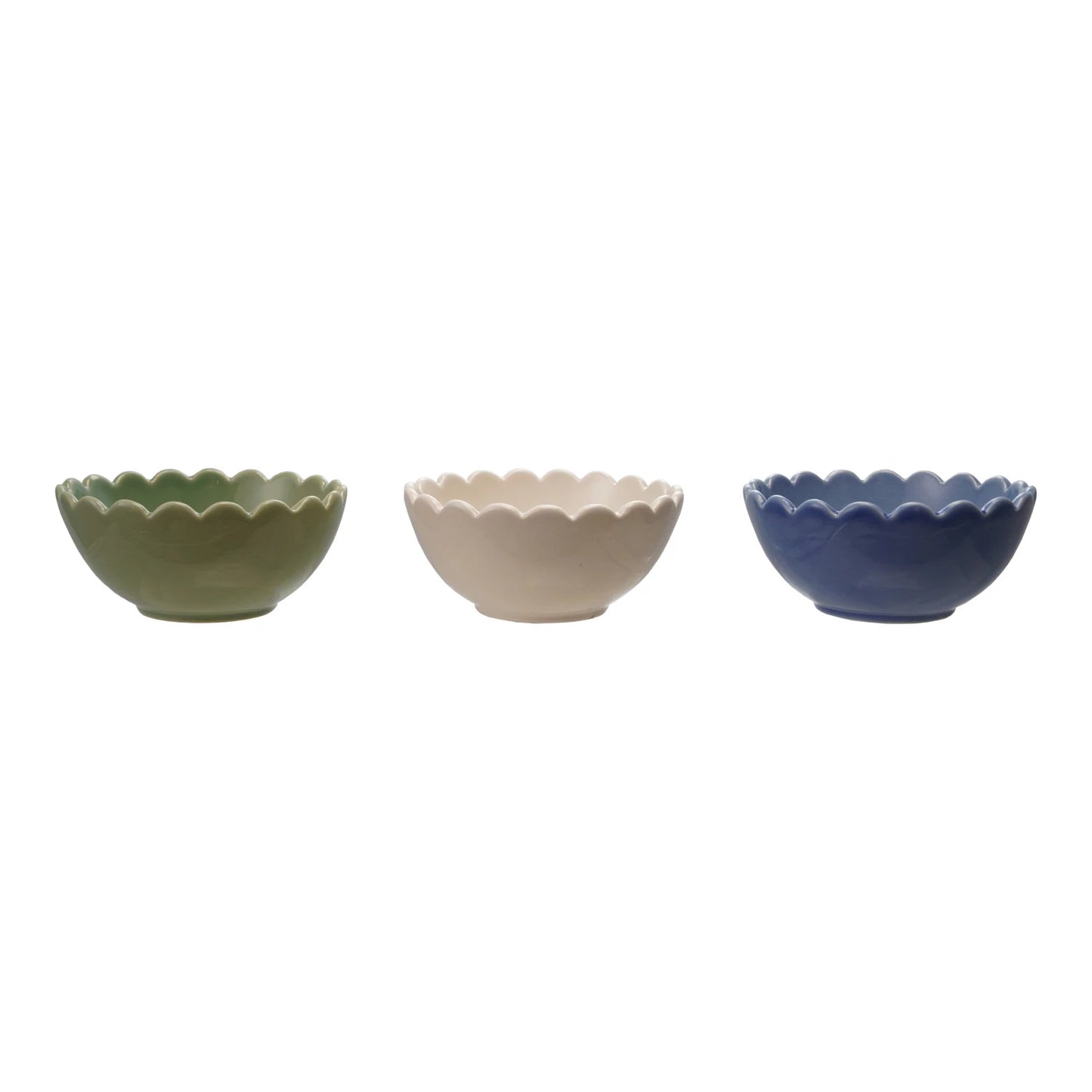 Coastal Colors Scalloped Bowl