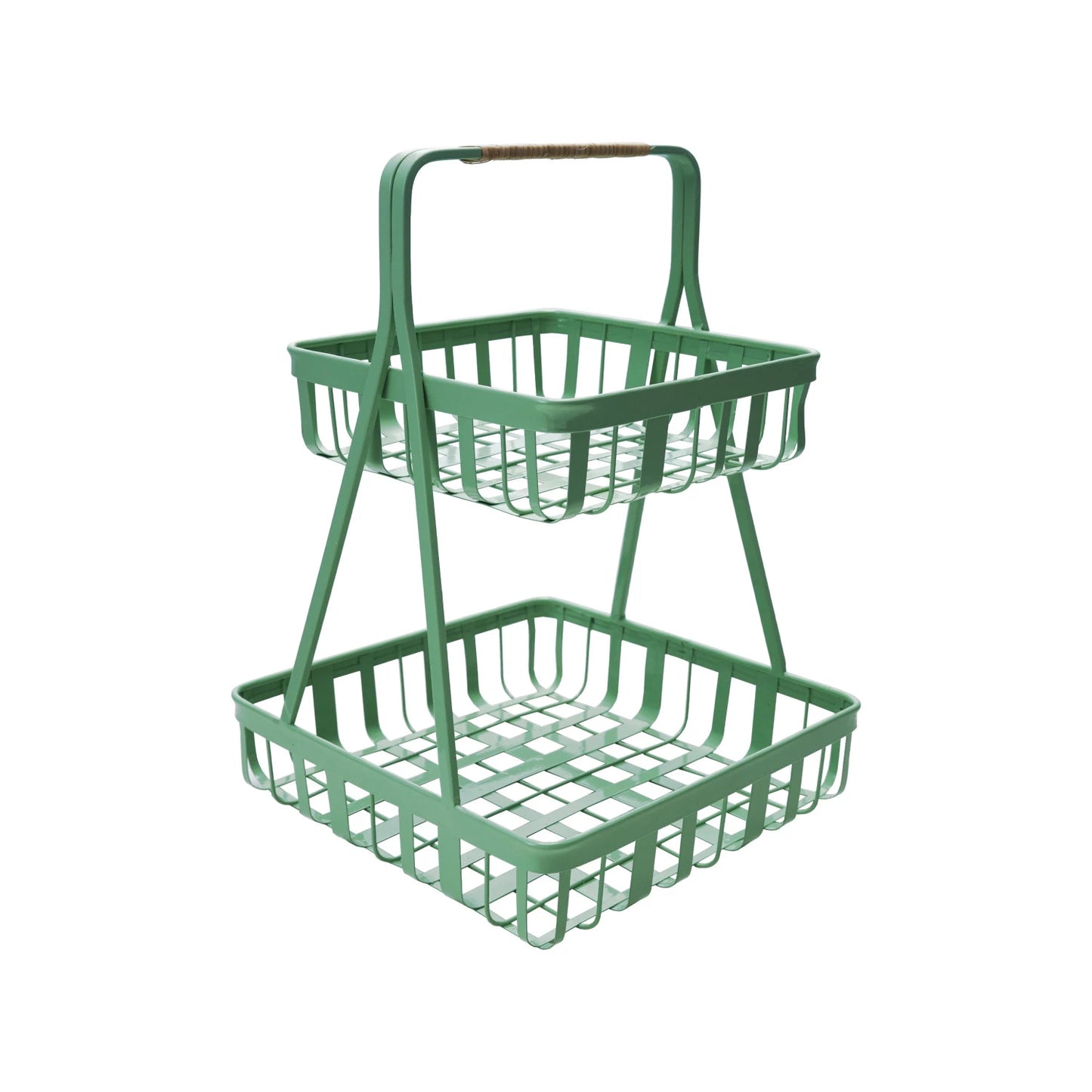 Decorative Metal 2-Tier Tray