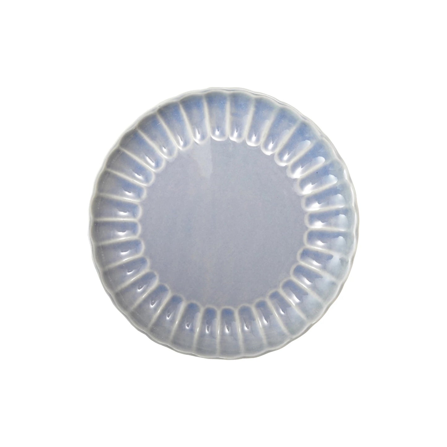 Glazed Fluted Stoneware Plate