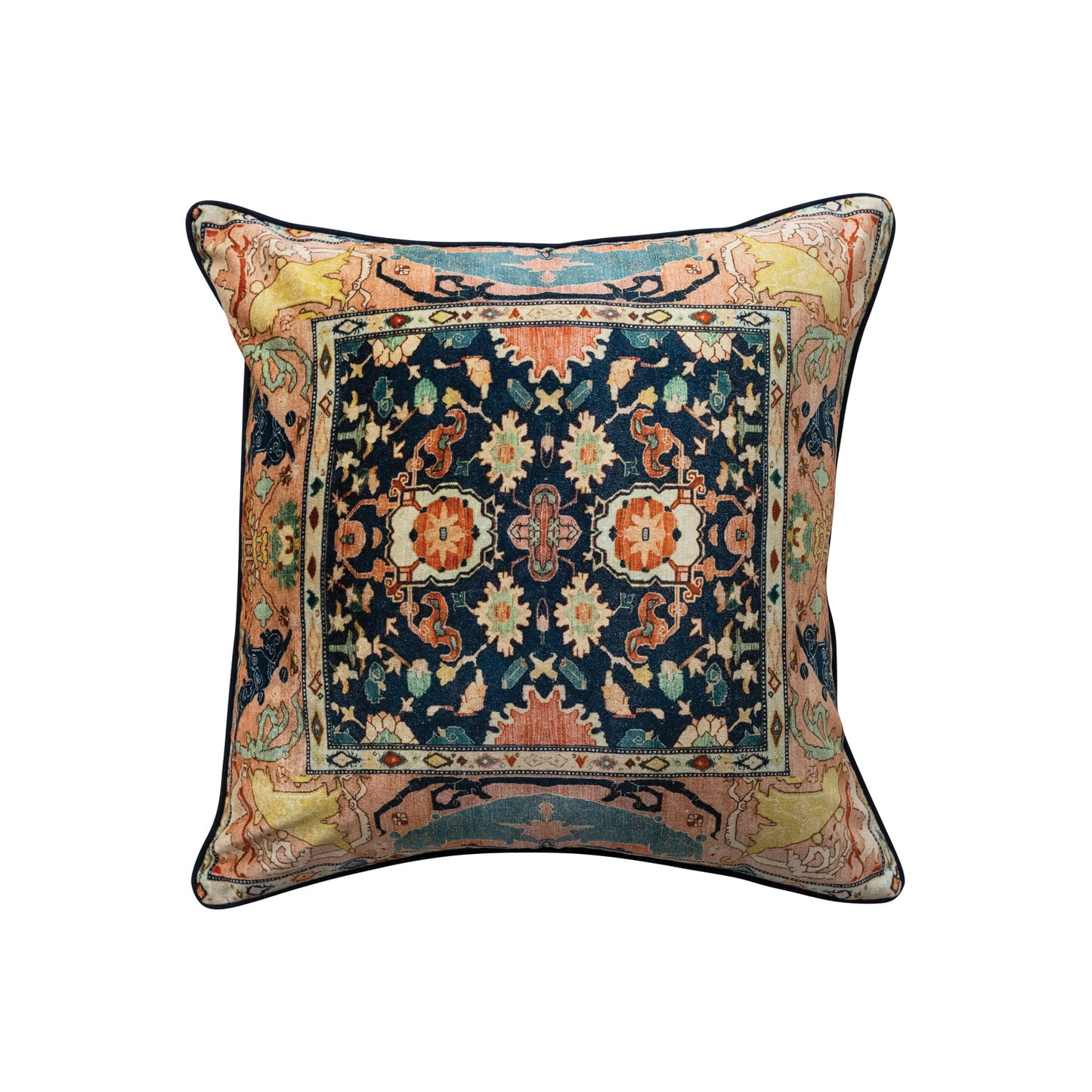 Vintage Carpet Patterned Velvet Pillow
