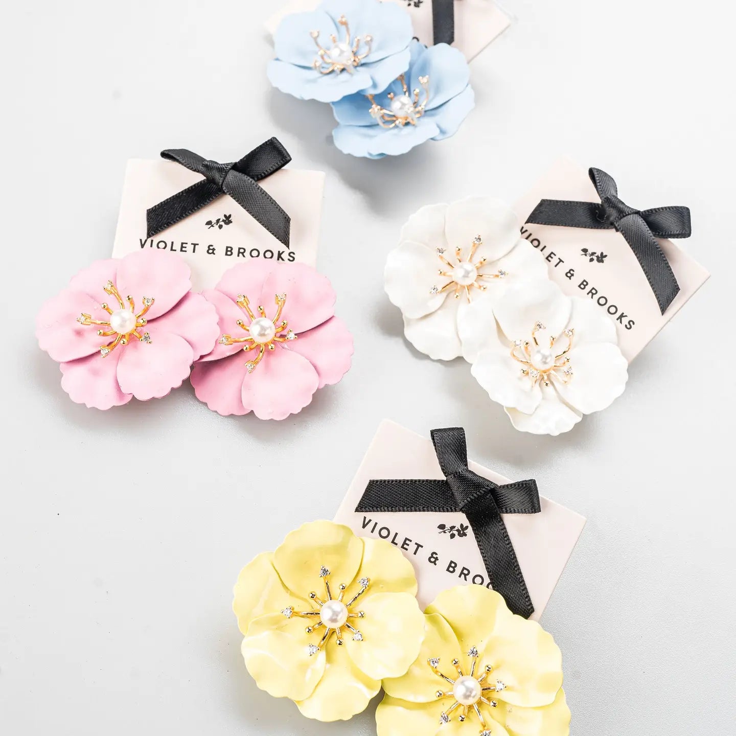Poppy Big Bloom Enamel Earrings