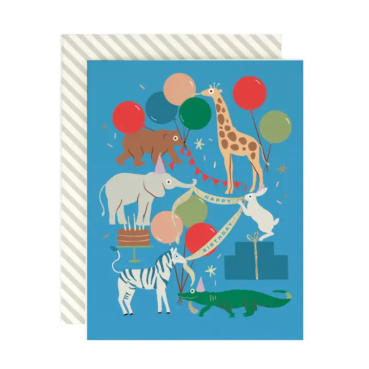 Animal Party Birthday Card