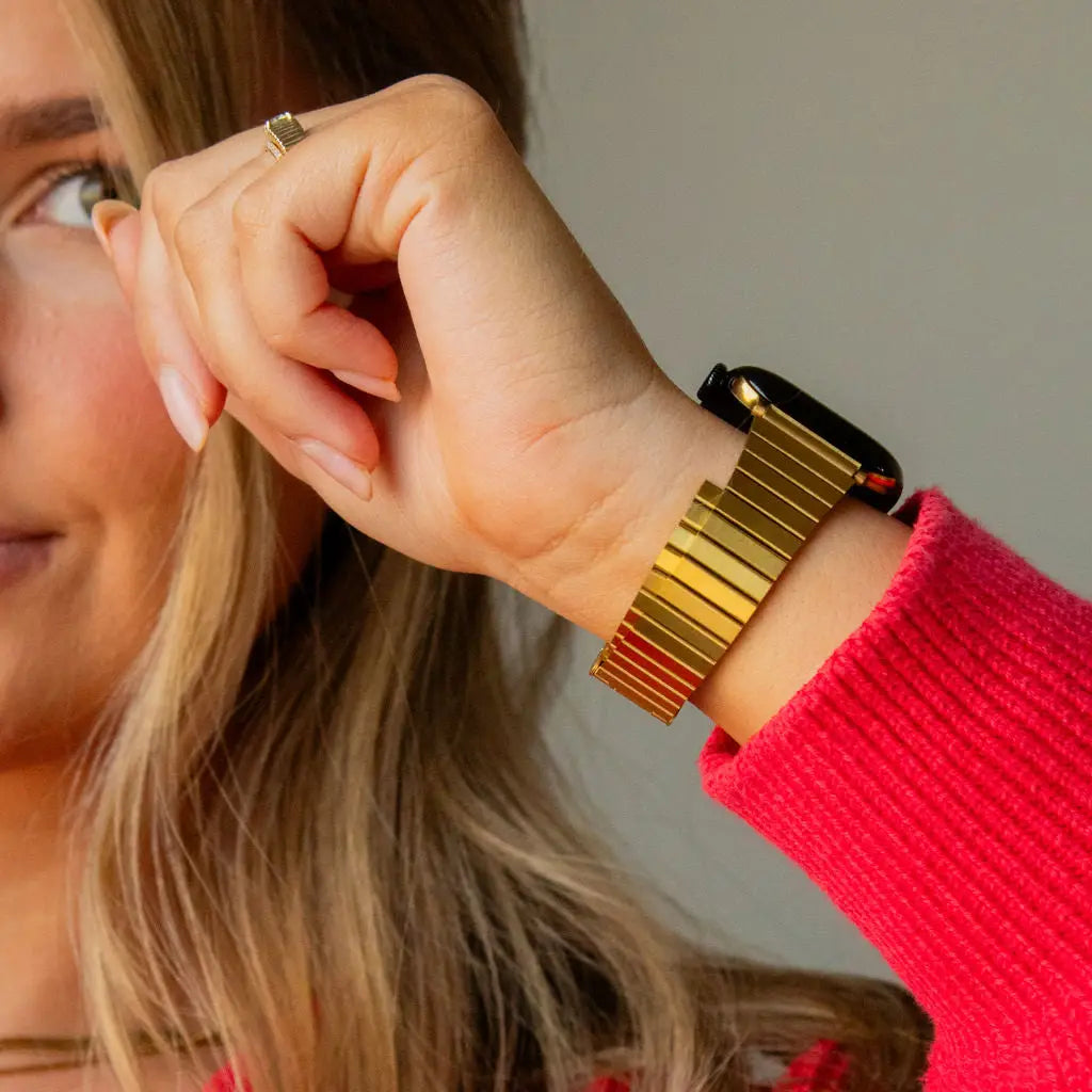 Gold Slim Link Apple Watch Band