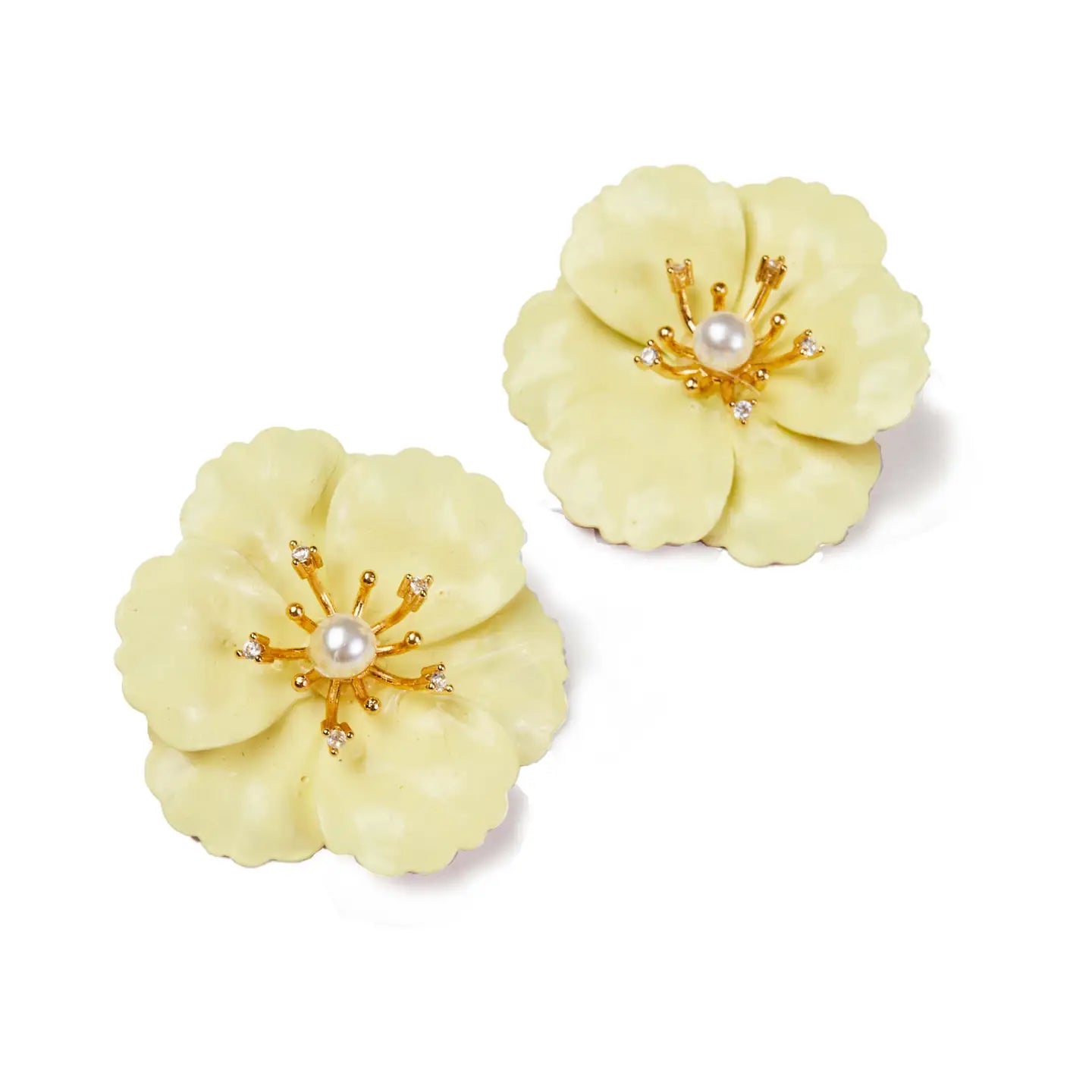 Poppy Big Bloom Enamel Earrings