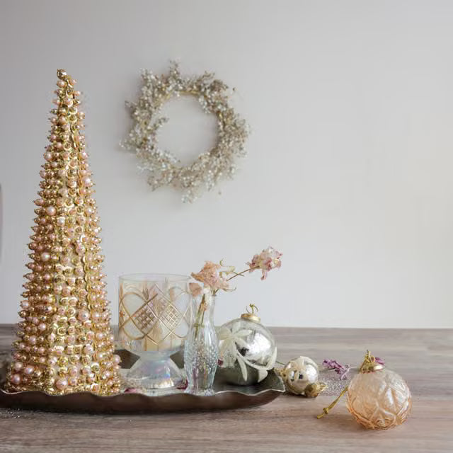 Faux Pearl & Glass Beaded Trees with Sequins