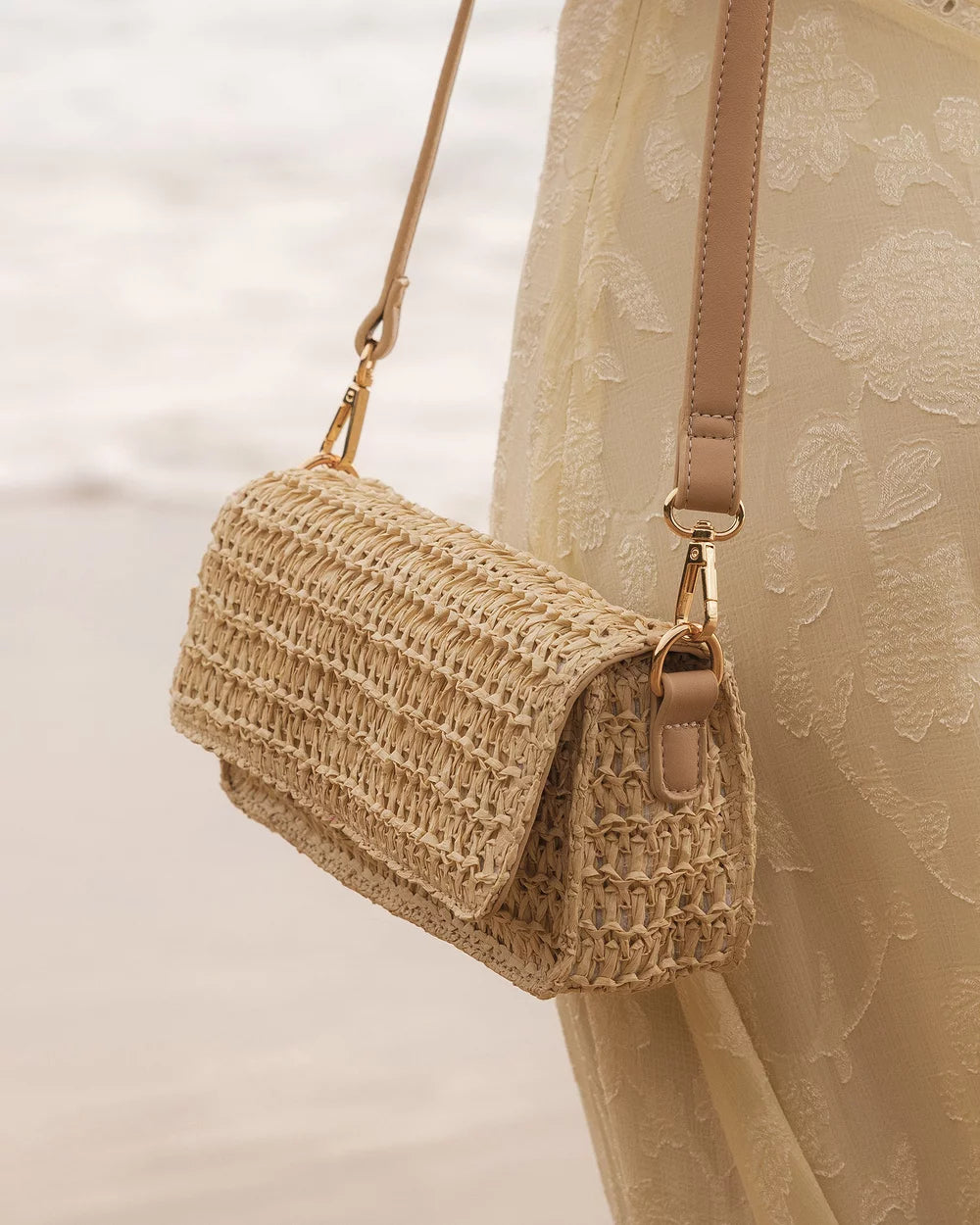 Freya Raffia Crossbody Bag