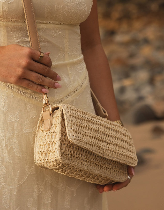 Freya Raffia Crossbody Bag