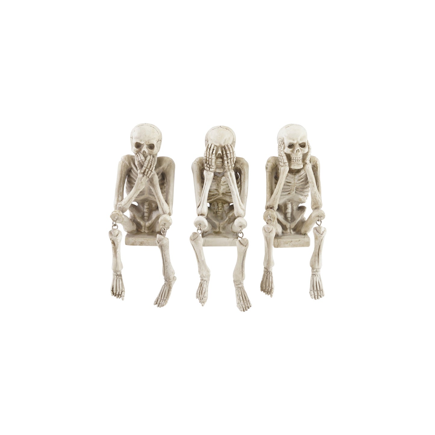 No Evil Skeleton Shelf Sitters