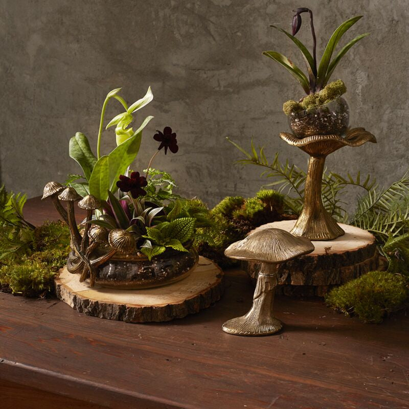 Gold Mushroom Figurine