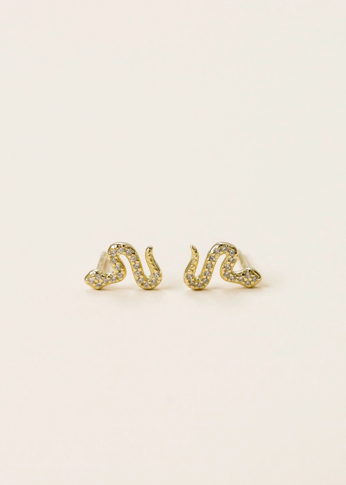 Pave Snake Stud Earrings