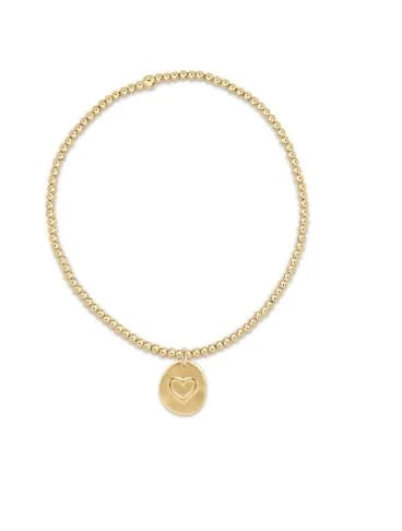 Enewton Inspire Love Small Gold Charm 2mm Bead Bracelet